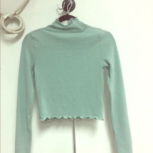 Long sleeve turtleneck crop